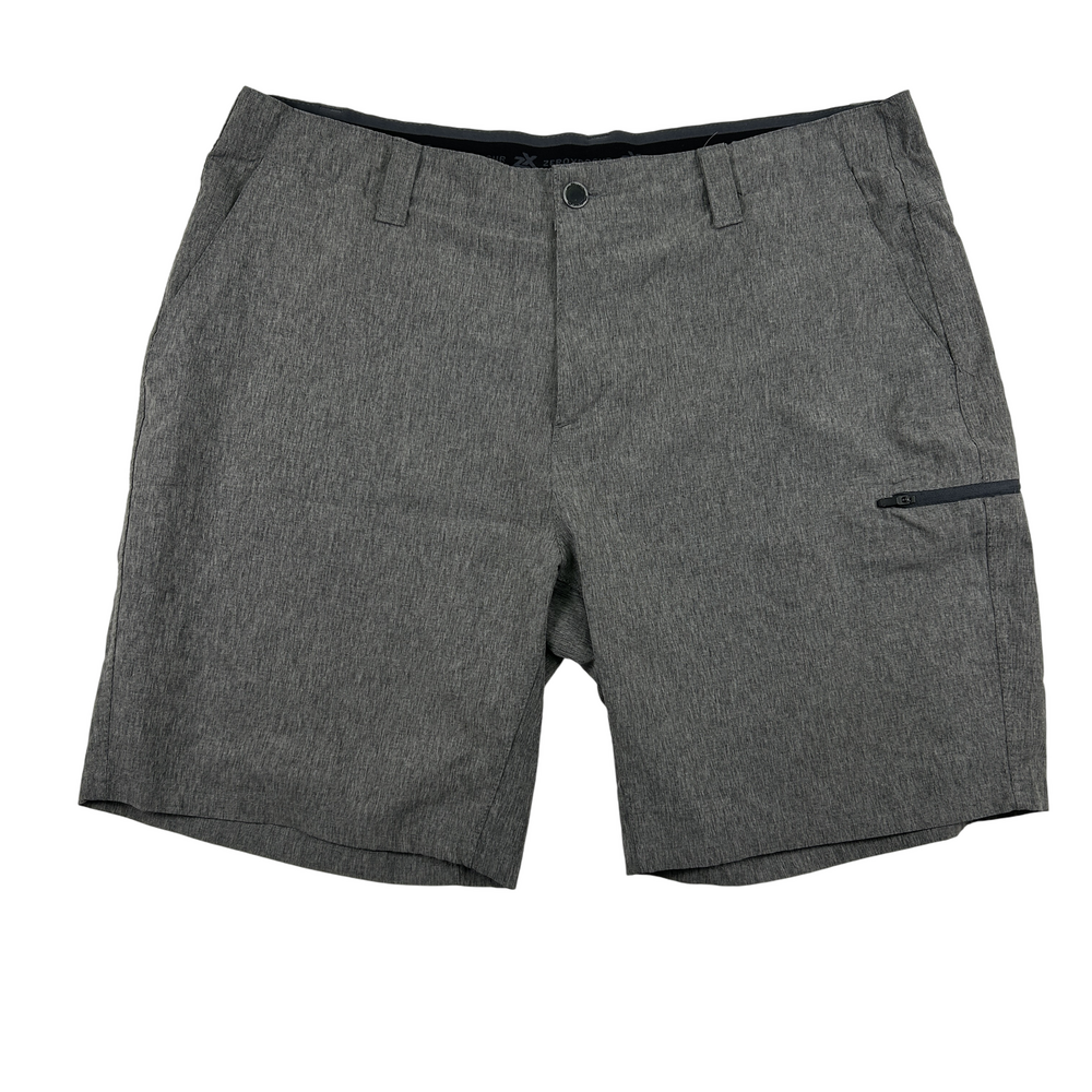 ZeroXposur Chino Shorts Mens Size 40 Gray Travel Quick Dry Stretch Pockets